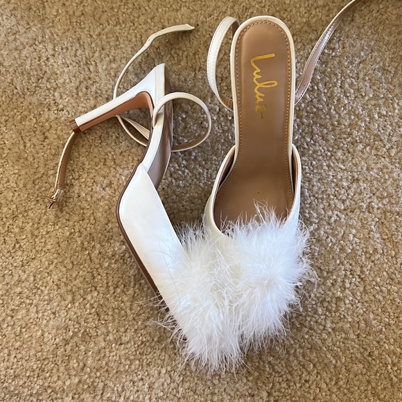 Lulus feather pointed heels - Picture 2 of 3